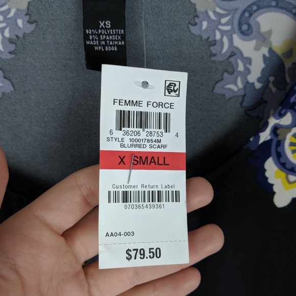 INC | Black Diamond Print Rhinestone Dress-H9 - Picture 3 of 6